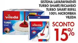 Coal Sistema lavapavimenti turbo smart/ricambio turbo smart refill 100% microfibra VILEDA offerta