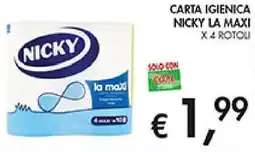 Coal Carta igienica nicky la maxi offerta