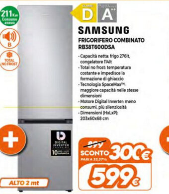 Expert Samsung Frigorifero Combinato RB38T600DSA offerta