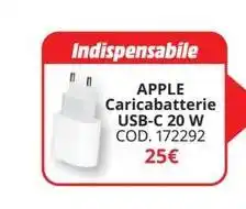 MediaWorld APPLE Caricabatterie USB-C 20 W offerta