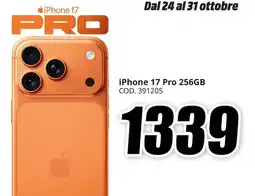 MediaWorld iPhone 17 Pro 256GB offerta