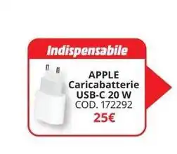 MediaWorld APPLE Caricabatterie USB-C 20 W offerta