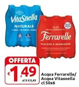 Carrefour Express Acqua Ferrarelle/ Acqua Vitasnella offerta