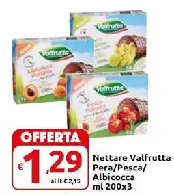 Carrefour Express Nettare Valfrutta Pera/Pesca/ Albicocca offerta