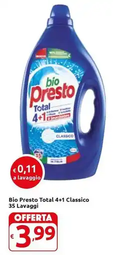 Carrefour Express Bio Presto Total 4+1 Classico 35 Lavaggi offerta