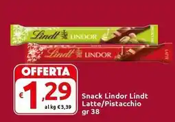 Carrefour Express Snack Lindor Lindt Latte/Pistacchio offerta