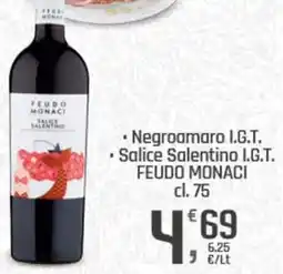 Supermercati Dok Negroamaro I.G.T. Salice Salentino I.G.T. FEUDO MONACI offerta