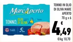 Conad City Tonno in olio di oliva MARE APERTO offerta