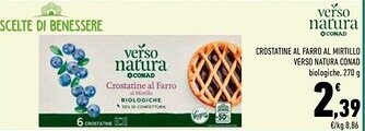 Conad City Crostatine al farro al mirtillo VERSO NATURA CONAD offerta