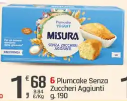 Supermercati Dok Misura 6 Plumcake Senza Zuccheri Aggiunti offerta