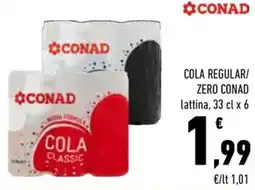 Conad City Cola regular/ zero CONAD offerta