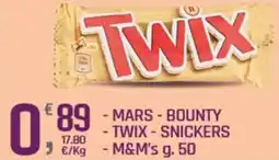 Supermercati Dok Mars, bounty, twix, snickers e m&m's offerta