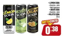 Gruppo di Palo LEMON SODA -classica-zero -twist gazzosa ORAN SODA -classica-zero MOJITO SODA offerta