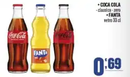Gruppo di Palo COCA COLA -classica-zero FANTA vetro offerta