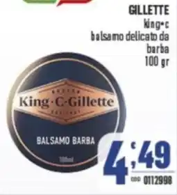 Gruppo di Palo GILLETTE king-c balsamo delicato da barba offerta
