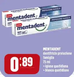 Gruppo di Palo MENTADENT dentifricio protezione famiglia offerta