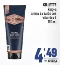 Gruppo di Palo GILLETTE king-c crema da barba con vitamina b offerta