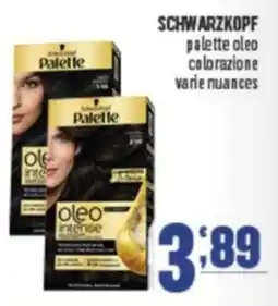 Gruppo di Palo SCHWARZKOPF palette oleo colorazione varie nuances offerta