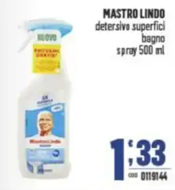 Gruppo di Palo MASTRO LINDO detersivo superfici bagno spray offerta
