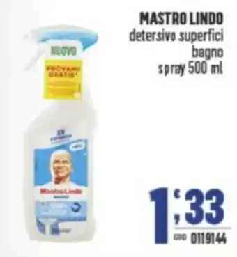 Gruppo di Palo MASTRO LINDO detersivo superfici bagno spray offerta