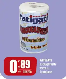 Gruppo di Palo FATIGATI asciugasvelto forza 10 1 rotolone offerta