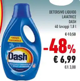 Conad Detersivo liquido lavatrice DASH 40 lavaggi offerta