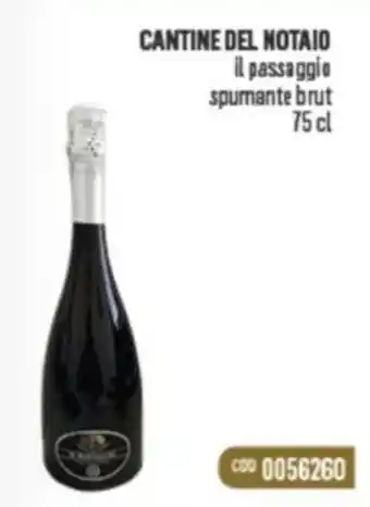 Gruppo di Palo CANTINE DEL NOTAIO il passaggio spumante brut offerta