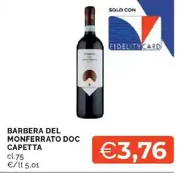 Mercatò Barbera del monferrato doc capetta offerta