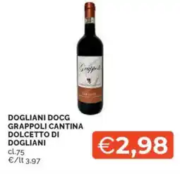 Mercatò Dogliani docg grappoli cantina dolcetto di dogliani offerta