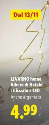 Lidl LIVARNO home Albero di Natale stilizzato a LED offerta