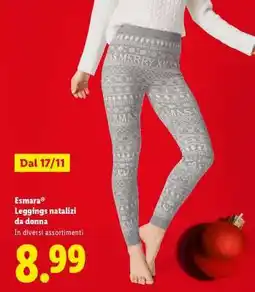 Lidl Esmara Leggings natalizi da donna offerta
