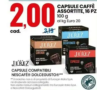Eurospin Capsule caffè offerta