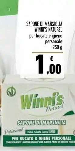 Conad Superstore Winni's naturel sapone di marsiglia offerta