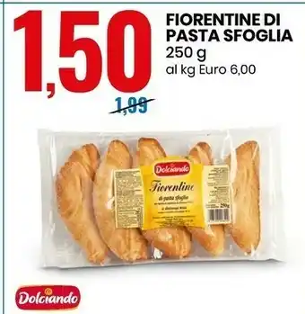 Eurospin Fiorentine di pasta sfoglia con ripieno di confettura di albicocca (30%) 250 g(ml) offerta
