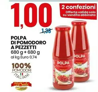 Eurospin Polpa di pomodori a pezzetti offerta