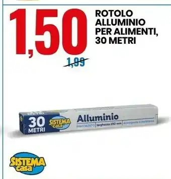 Eurospin Sistema casa rotolo alluminio per alimenti offerta