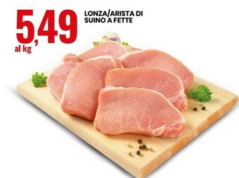 Eurospin Lonza/arista di suino a fette offerta
