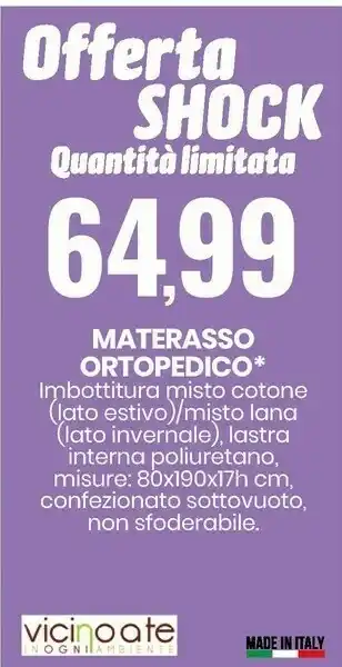 Eurospin Materasso ortopedico offerta
