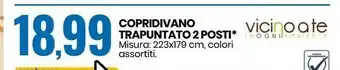 Eurospin Copridivano trapuntato 2 posti offerta