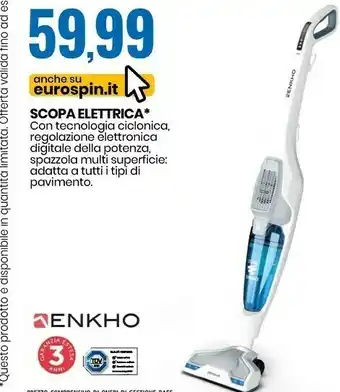 Eurospin Enkho scopa elettrica offerta