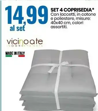 Eurospin Vicino a te set 4 coprisedia offerta