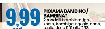 Eurospin Pigiama bambino offerta