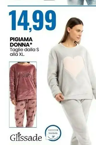 Eurospin Glissade pigiama donna offerta