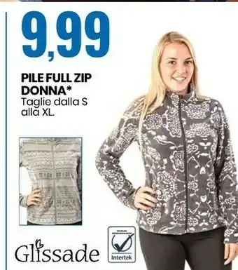 Eurospin Glissade pile full zip donna offerta