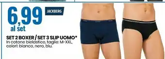 Eurospin Jackberg set 2 boxer offerta