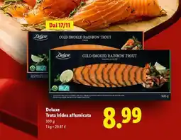 Lidl Deluxe Trota iridea affumicata offerta