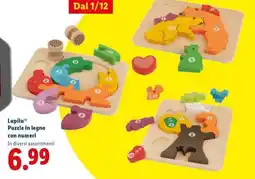 Lidl Lupilu Puzzle in legno con numeri offerta