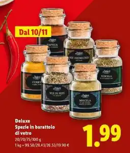 Lidl Deluxe Spezie in barattolo di vetro offerta