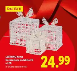 Lidl LIVARNO home Decorazione natalizia 3D a LED offerta