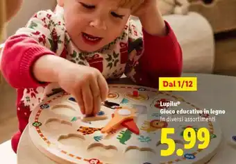 Lidl Lupilu Gioco educativo in legno offerta